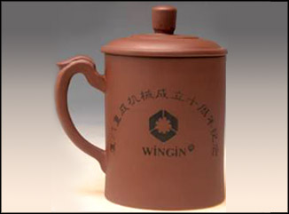 高风亮节紫砂办公杯