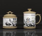 荣华富贵玉映砂茶叶罐两件套